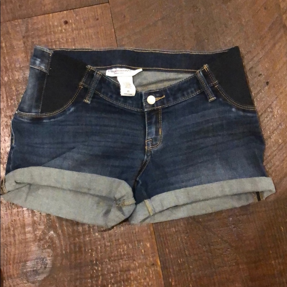 Maternity shorts - blue jean